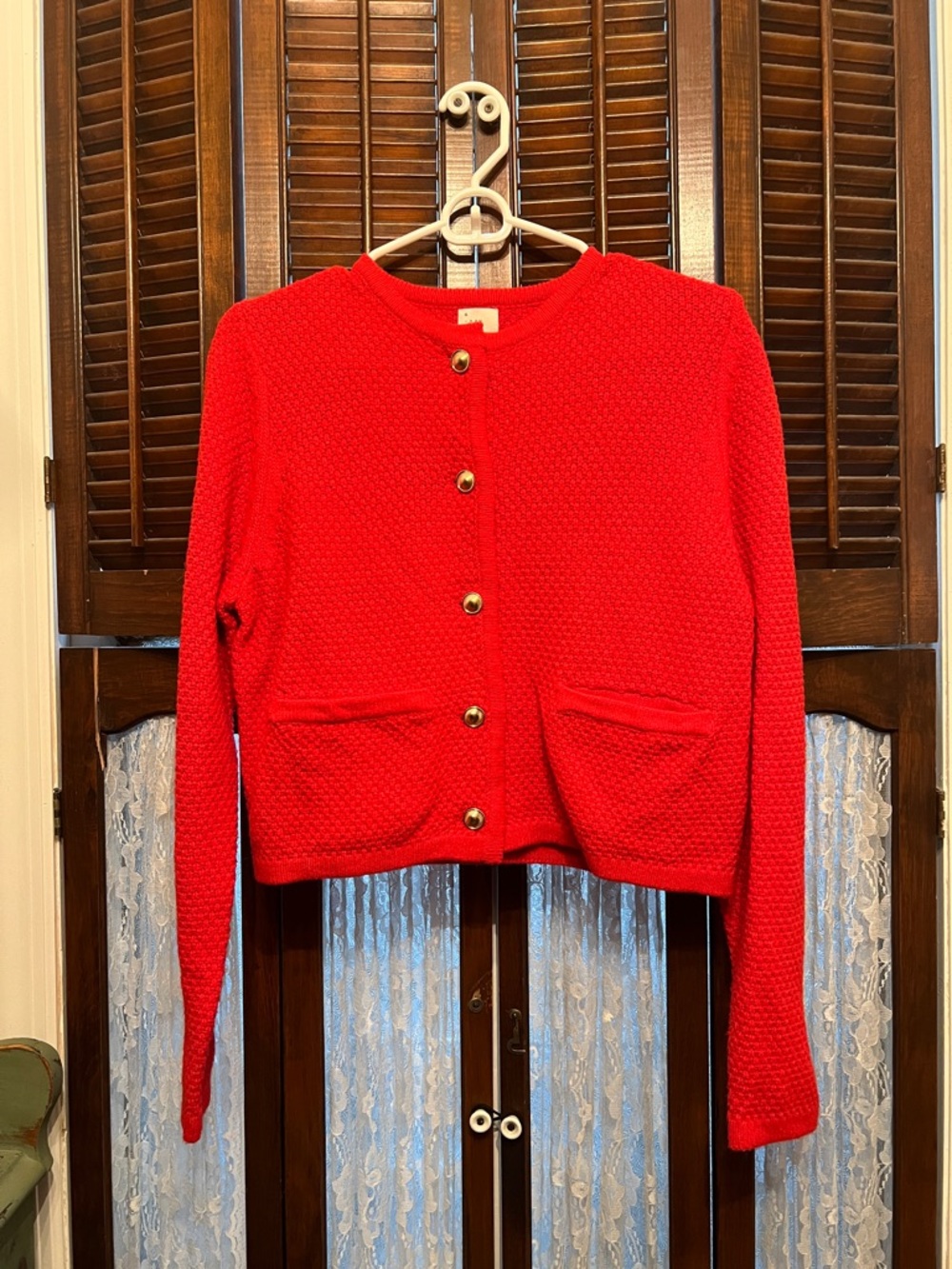 Target Bright Red Women's Button Front Cardigan